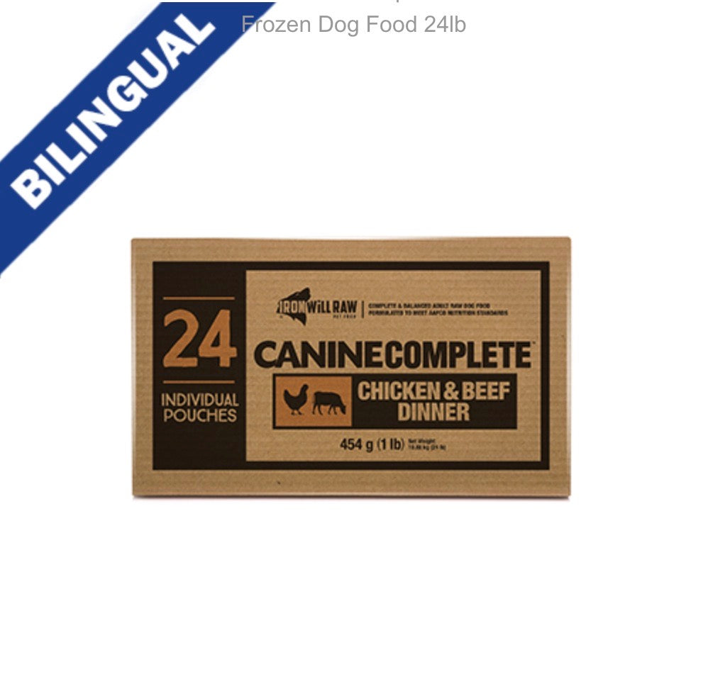 Iron Will - Canine Complete Chicken & Beef Dinner - 24lb