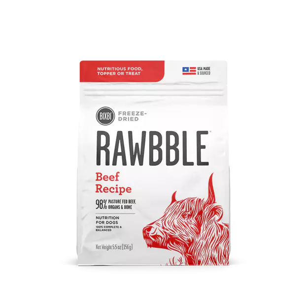 Bixbi Rawbble Dried Beef Dog 4.5oz Manchester