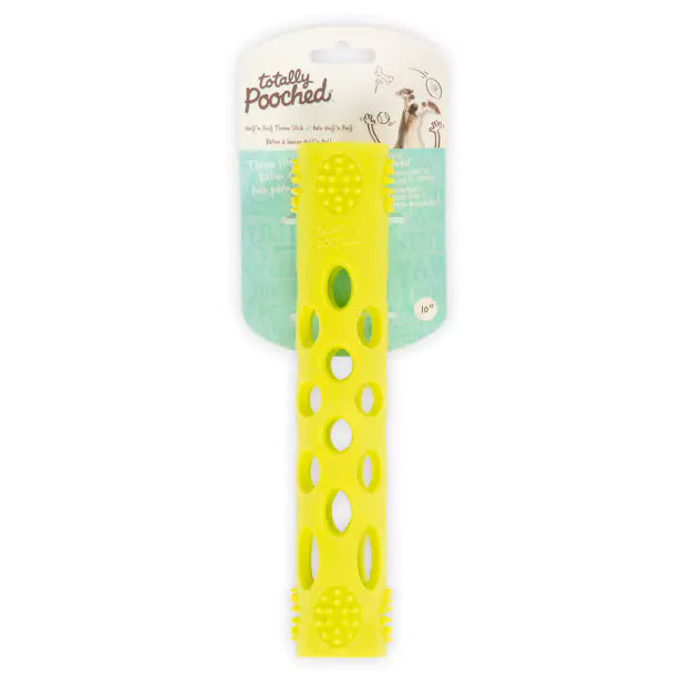 Toys Totally pooched huff n puff throw stick green