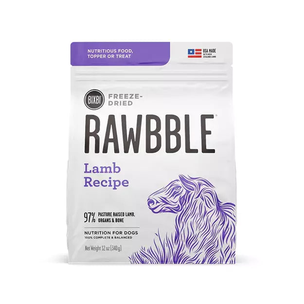 Bixbi Rawbble Dried Lamb Dog 12oz Manchester
