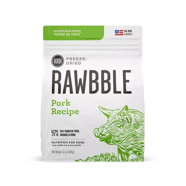 Bixbi Rawbble Freeze Dried Pork 12oz