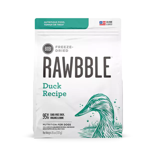 Bixbi Rawbble Dried Duck Dog 26oz Manchester