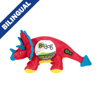 Toys GoDog double chew guard red Dino frills sm