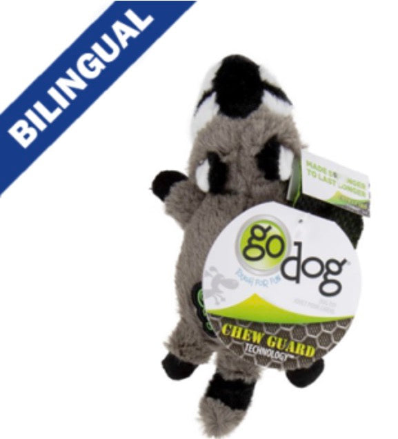 GO DOG - FLATTIE RACCOON - X-SMALL