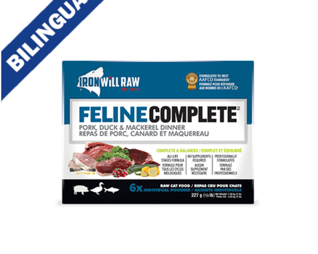 Iron Will - Feline Complete - Pork, Duck & Mackerel Dinner - 3lb