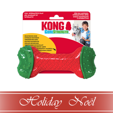 Toys - Kong - Core Strength - Holiday Bone - Medium/Large