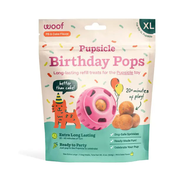 Woof Pupsicle Refill Pops - PB & Cake Birthday - SMALL