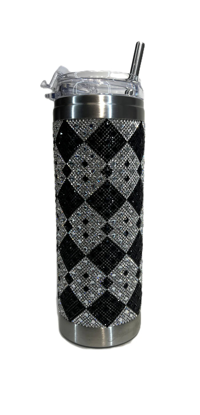 Jacqueline Kent - Tumbler - Black & Silver Diamonds - Starry Night