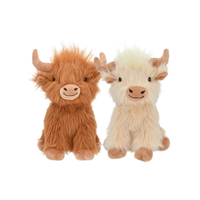 Toys - Multipet Highland Cow Brown & Cream 14”