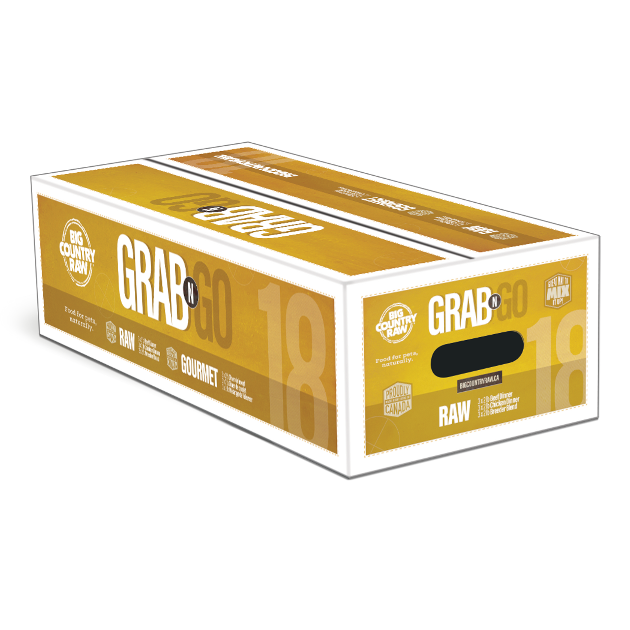 BCR - Grab N Go - Raw - Chicken, Beef and Breeder - 18lb