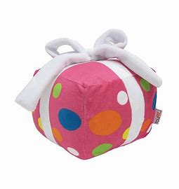 Toys FOUFOUBRANDS™ BIRTHDAY PRESENT PLUSH DOG TOY PINK