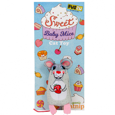 Toys FUZZU™ SWEET BABY MICE SWEETIE MOUSE CAT TOY