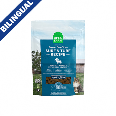 OPEN FARM® SURF & TURF FREEZE-DRIED RAW MORSELS FREEZE-DRIED CAT FOOD 3.5OZ