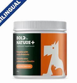 BOLD BY NATURE PUMPKIN WITH INULIN PREBIOTIC SUPPLEMENT FOR DOGS & CATS 250GM