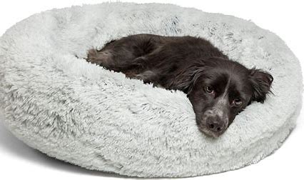 Bed Best friends by Sheri donut dog bed 30x30 frost medium