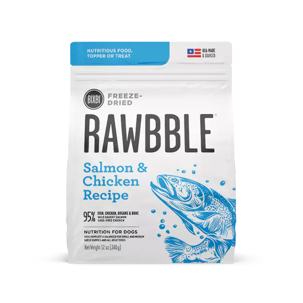 Bixbi Rawbble Dried Chicken and Salmon Dog 12oz Manchester