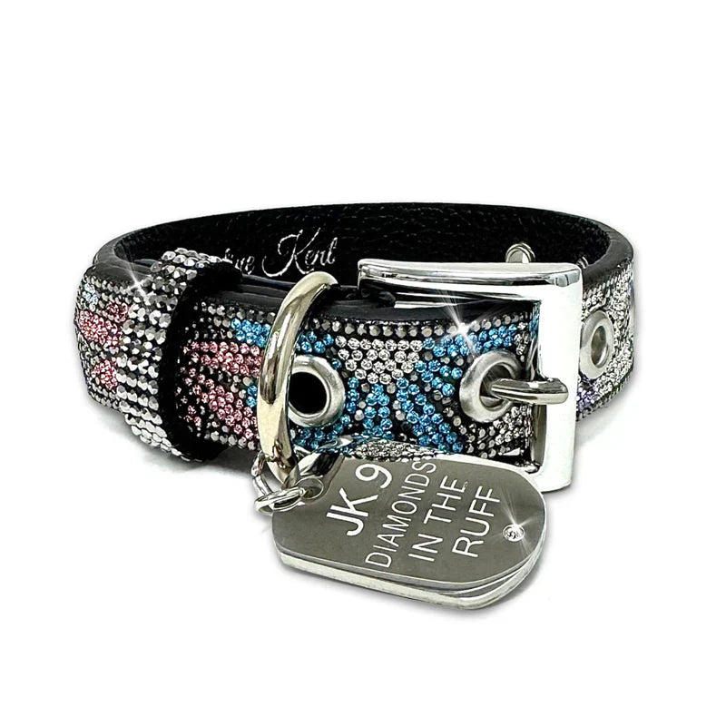 Jacqueline Kent - Leash - Black & Multi Flower Power - Small