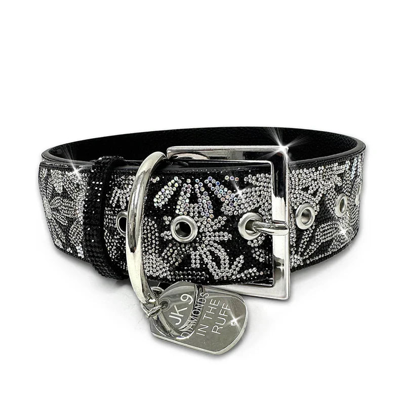 Jacqueline Kent - Leash - Black Flower Power - Large