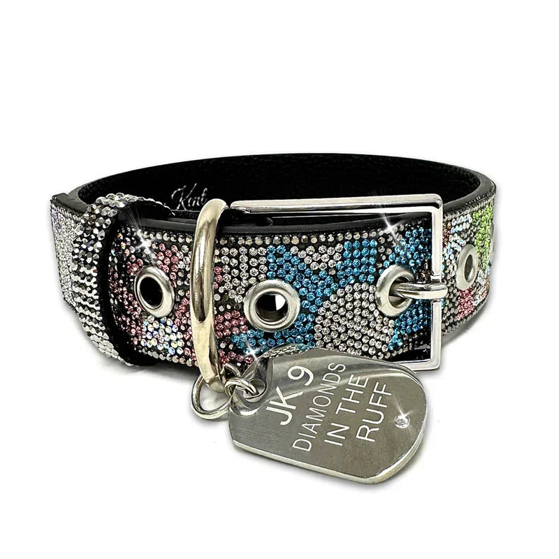 Jacqueline Kent - Leash - Black & Multi Flower Power - Medium