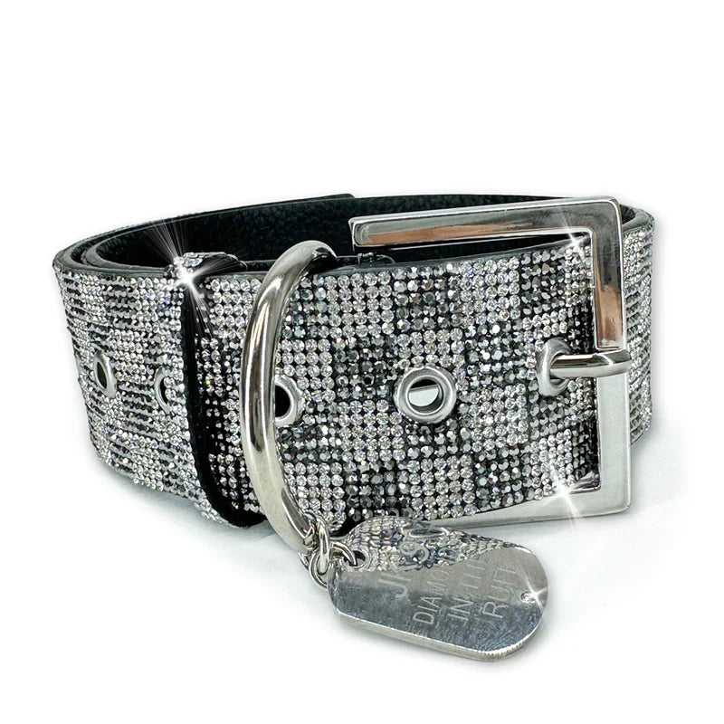 Jacqueline Kent - Collar - Silver Checkmate - Large