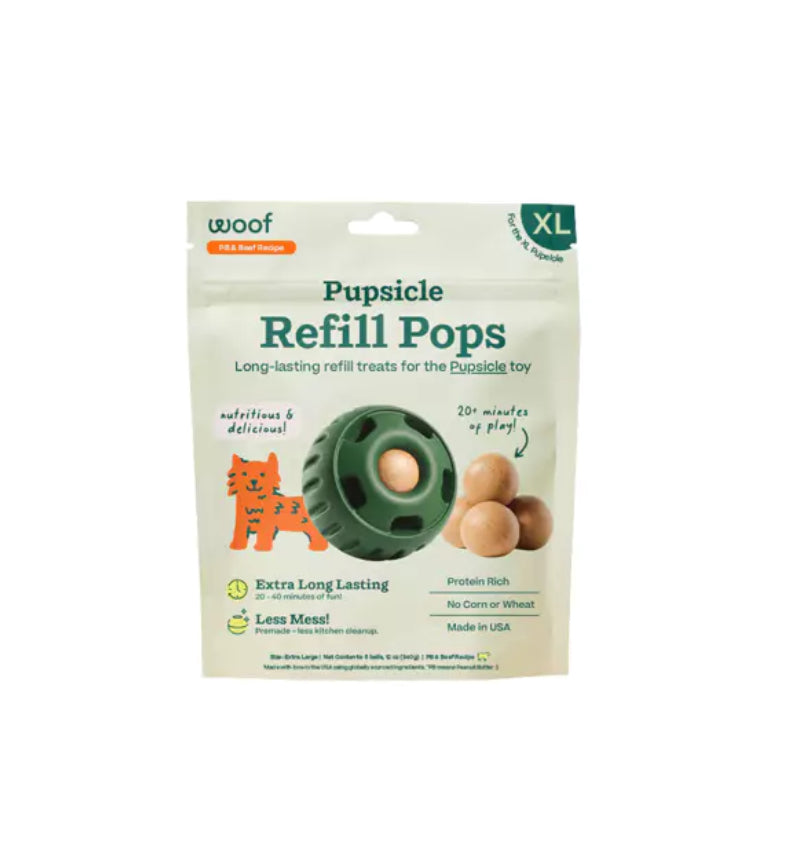 Woof Pupsicle Refill Pops - PB & Beef - XTRA LARGE