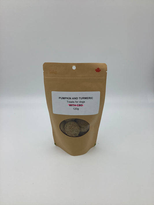 Auntie Kim’s Kanine kookies Pumpkin and Tumeric CBD