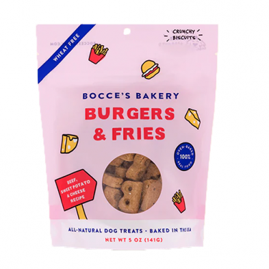 Bocce’s Bakery - Burger & Fries - Crunchy Biscuits - EXP