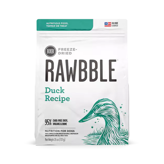 Bixbi Rawbble Dried Duck Dog 26oz Manchester