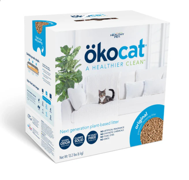 OKOCAT Original Natural Wood Litter Clumping 13.2lbs