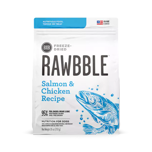 Bixbi Rawbble Dried Chicken and Salmon Dog 26oz Manchester