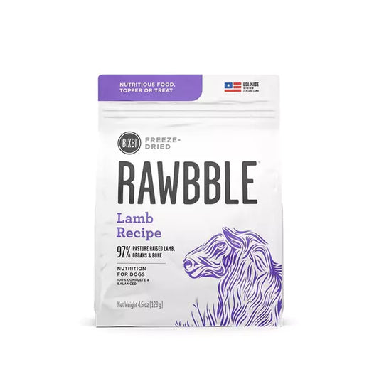 Bixbi Rawbble Dried Lamb Dog 4.5oz Manchester EXP.