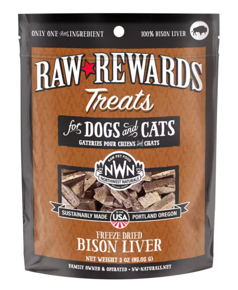Northwest Naturals - Raw Rewards - Freeze-Dried Treats 85g - Bison Liver
