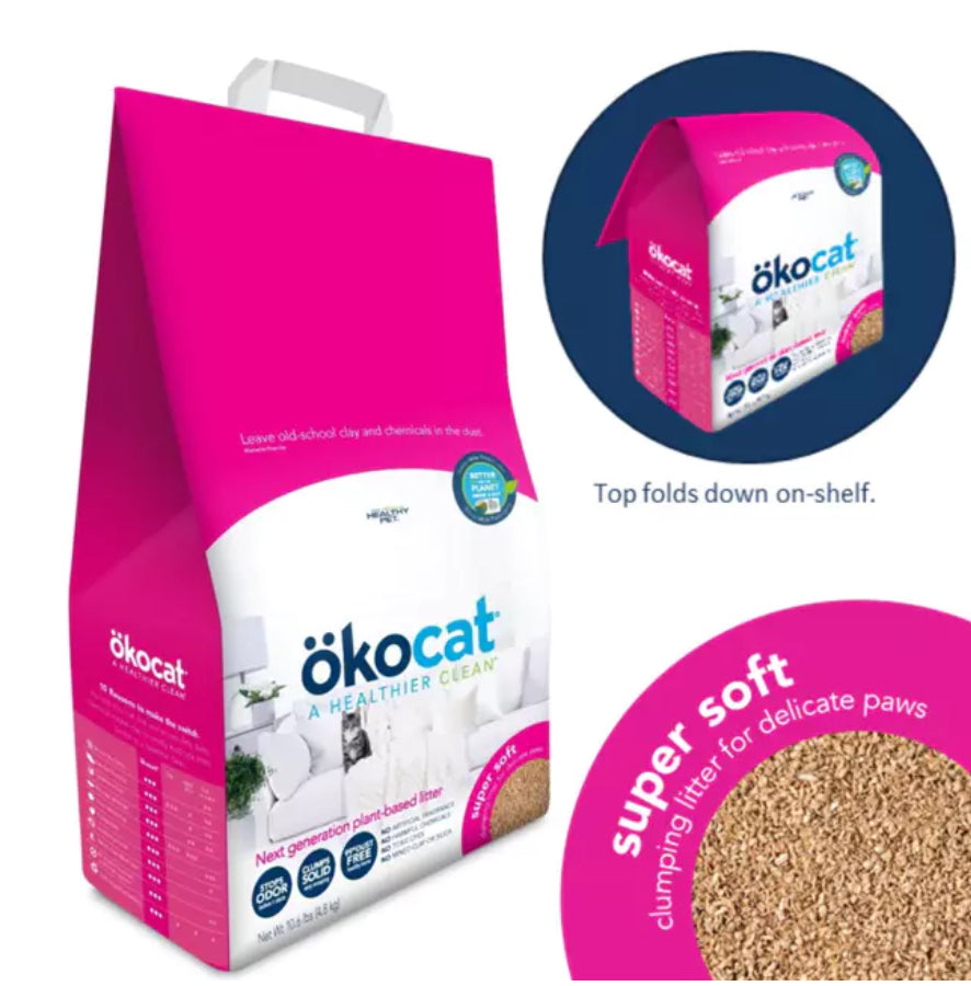 OKOCAT Super Soft Natural Wood - Clumping 10.lbs