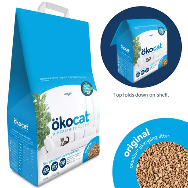 OKOCAT natural wood litter original - 18.8lbs / 8.5kg