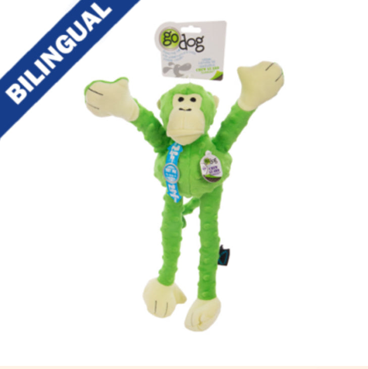 Toys - Go Dog - Crazy Tug Monkeys - Green - Large