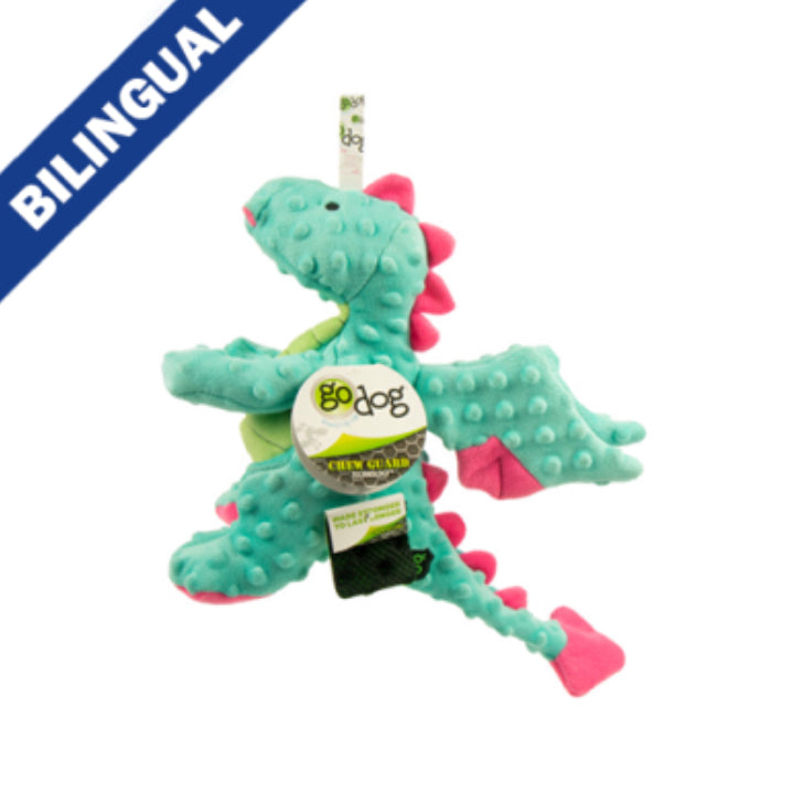 Toys - Go Dogs - Squeaky Dragons - Seafoam - Large