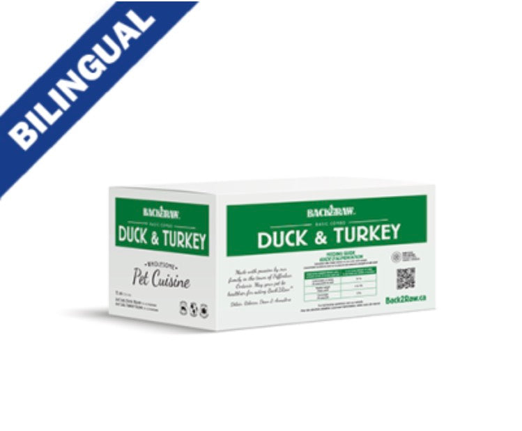 BACK2RAW - BASICS - DUCK BLEND + TURKEY BLEND - 12LB