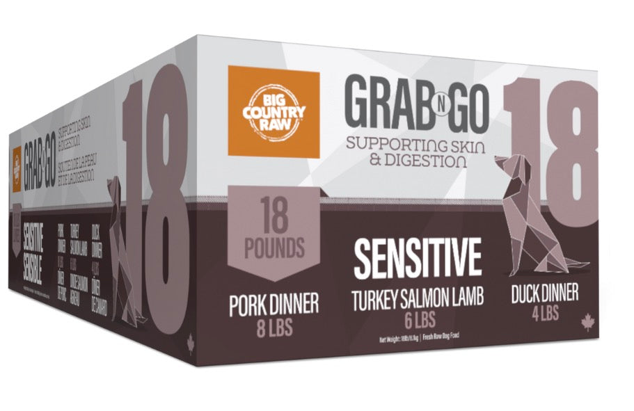 BCR - Grab N Go - Sensitive - Duck, Pork, T/S/L - 18lb