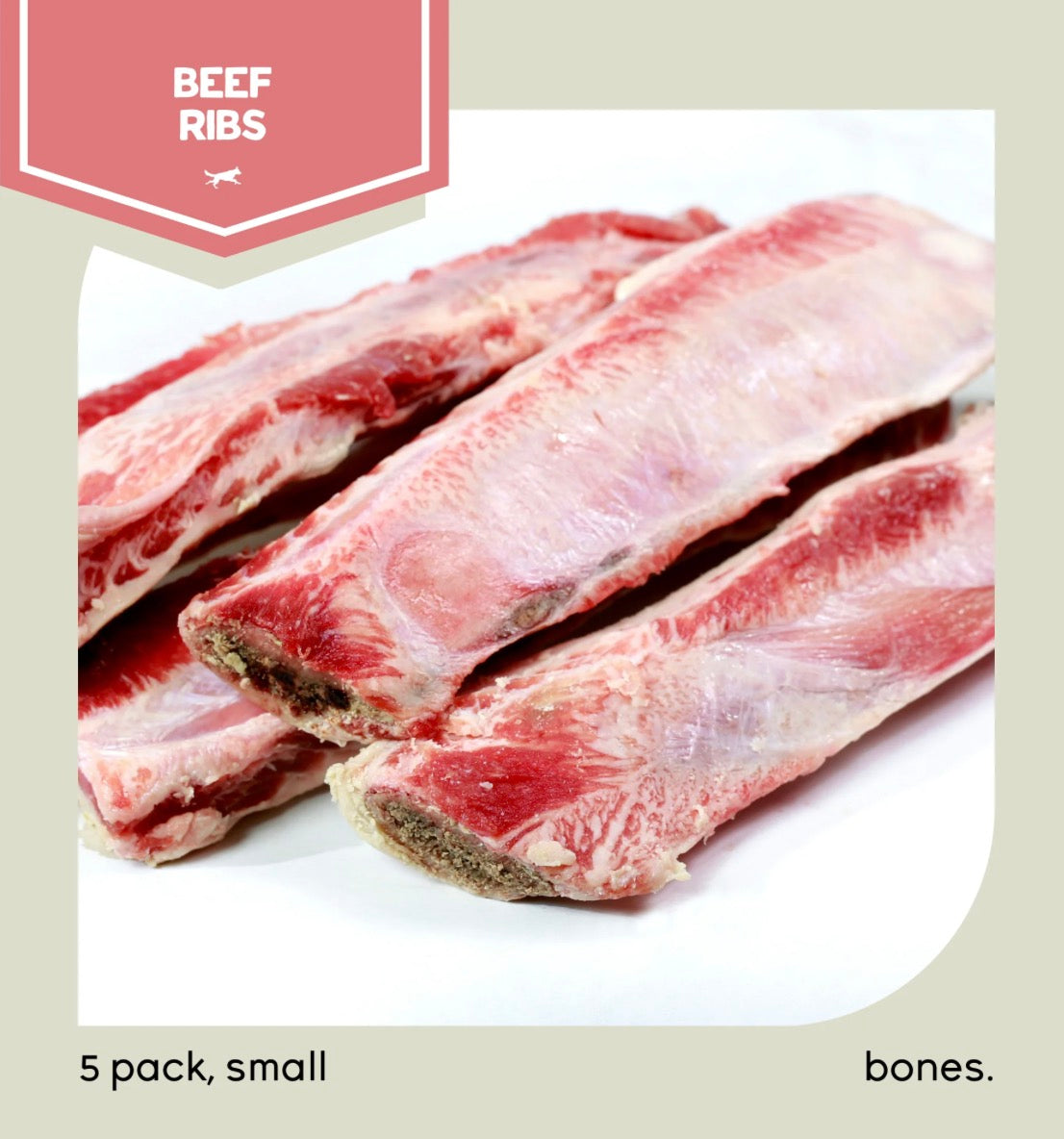 RP - Small Beef Rib Bones - 5 Pack