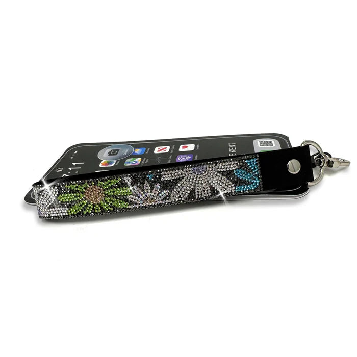 Jacqueline Kent - Wrist Lanyard - Black & Multi Flower Power