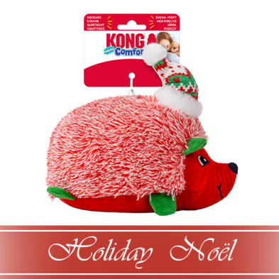 Toys - Kong HedgeHug Comfort - Holiday Hedgehog Assorted Medium
