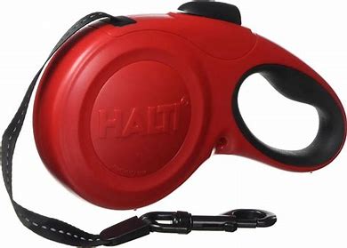 Retractable leash halti medium red