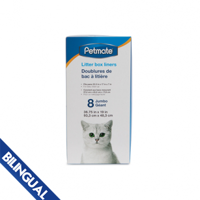 PETMATE® LITTER PAN LINERS JUMBO (8 CT)