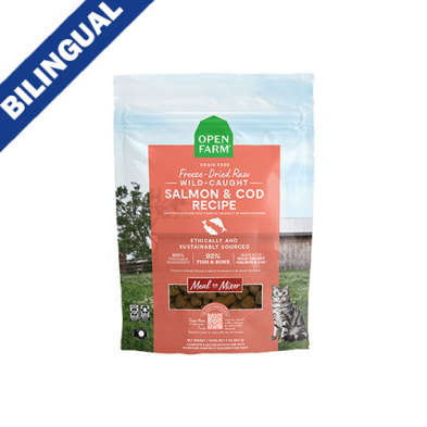 OPEN FARM® SALMON & COD FREEZE-DRIED RAW MORSELS FREEZE-DRIED CAT FOOD 9OZ
