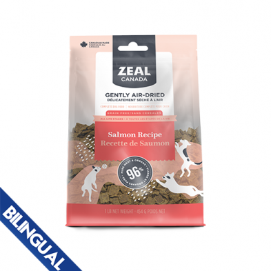 ZEAL CANADA GENTLY AIR-DRIED GRAIN FREE SALMON RECIPE FOR DOGS 1 LB