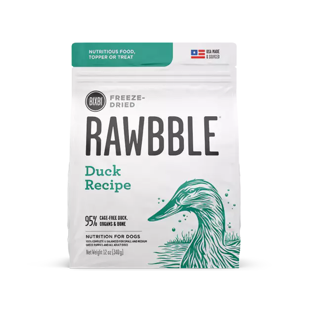 Bixbi Rawbble Dried Duck Dog 12oz Manchester
