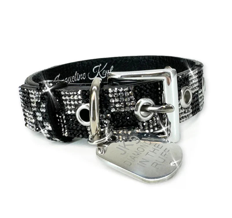 Jacqueline Kent - Collar - Black Checkmate - Small