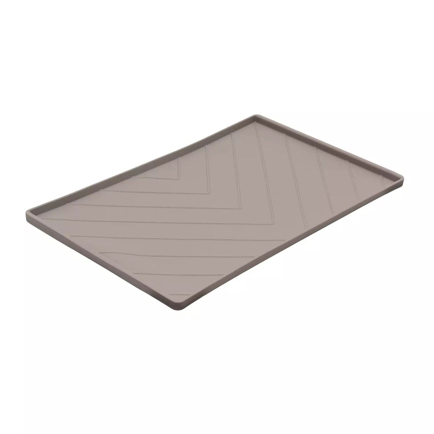 Messy Mutts Med Silicone Mat with Metal Rods, Dark Grey